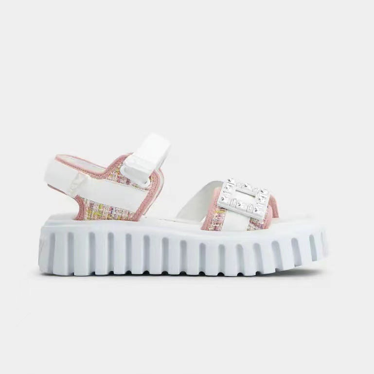 Women's & Men's Drill Buckle Hook Loop Fastener Fashion Sandals
