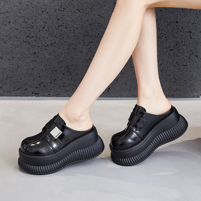 Women's Muffin Outer Wear Closed Toe Half Sandals
