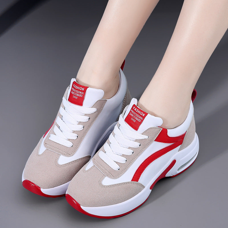 Women's Genuine Elevator White Slimming Sports Travel Casual Shoes