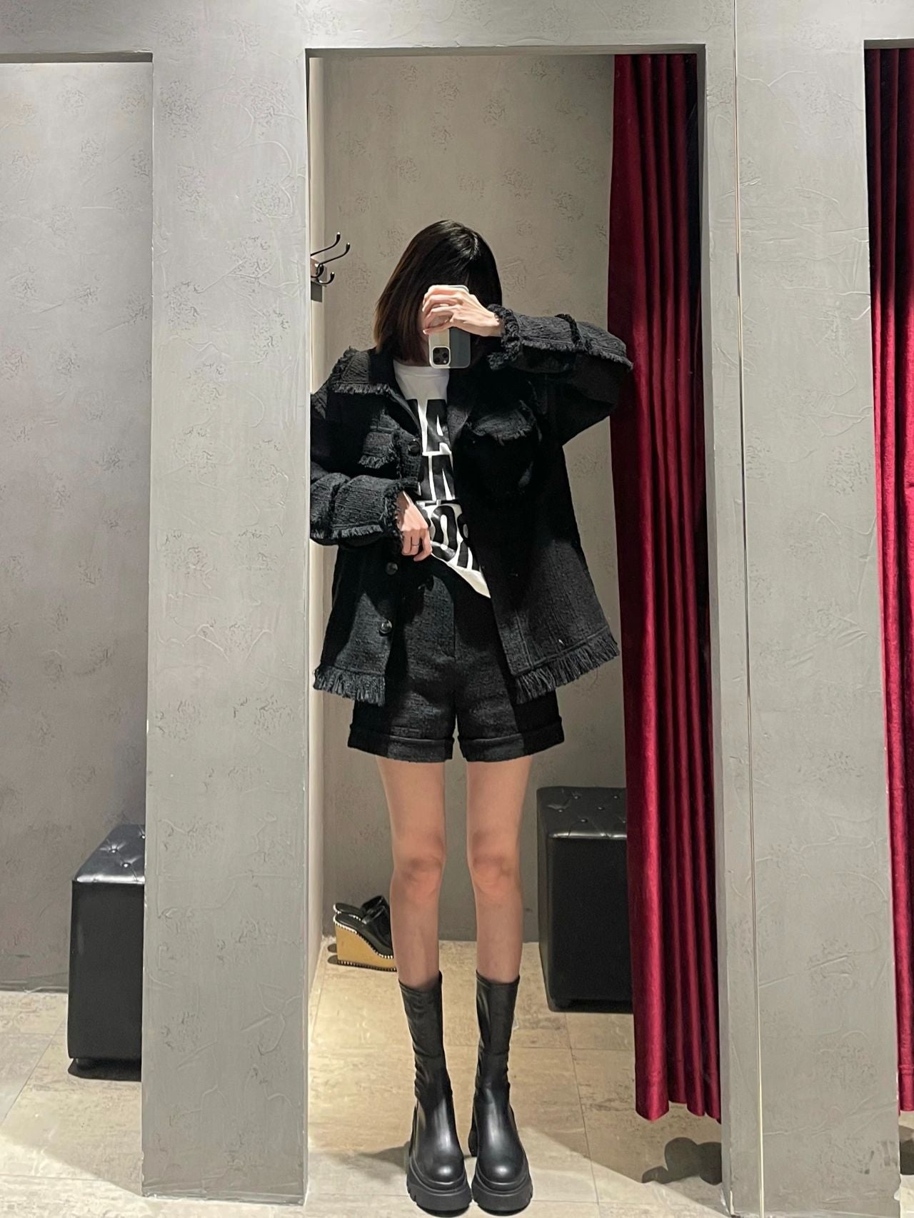 Women's Winter Platform Martin Height Increasing Skinny Chunky Boots