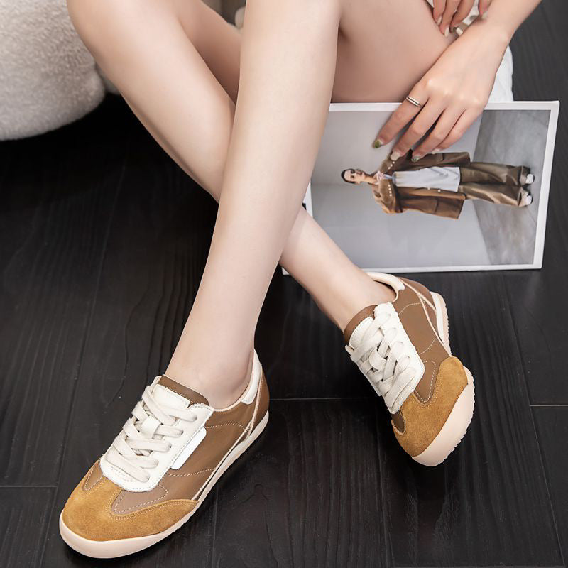 Women's Training Spring Retro Color Matching Flat Sneakers