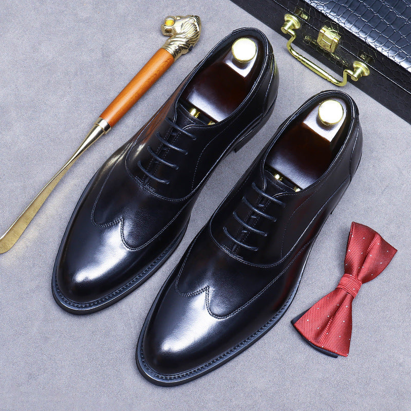 Men's Big Promotion Cowhide Formal Wear Handmade Oxford Men's Business Leather Shoes