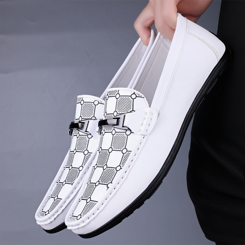 Men's Plus Size Summer Pedal Plaid Comfortable Loafers