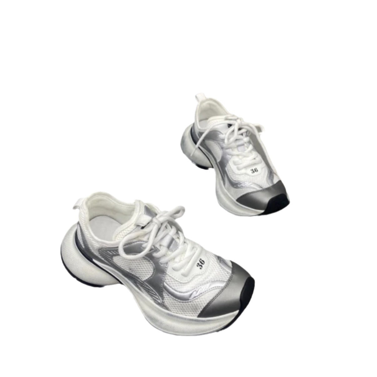 Women's Authentic Clunky Mesh Breathable Platform Running Sneakers