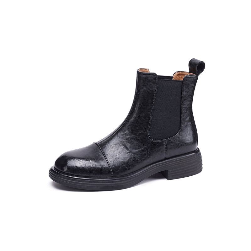 Women's British Retro Chelsea Ankle Martin Smoke Boots