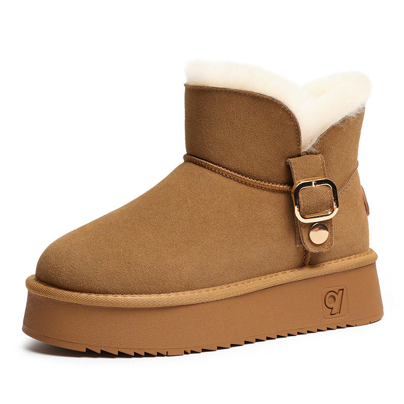 Women's Thick Bottom Short Winter Thickening Thermal Snow Boots