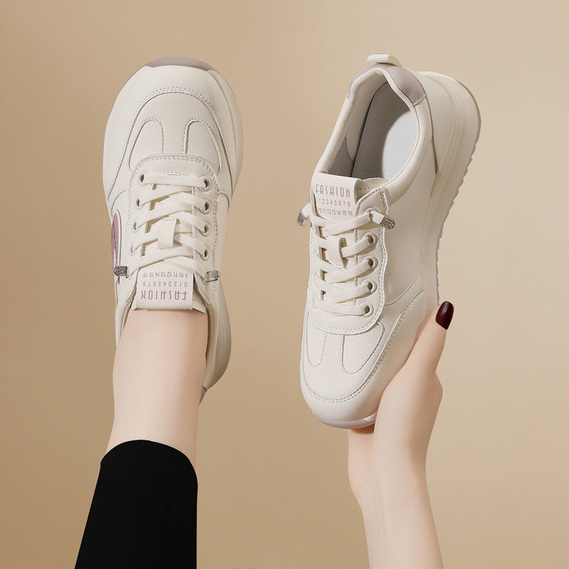 Women's Beautiful Surface Breathable Fashion Thick-soled Sneakers