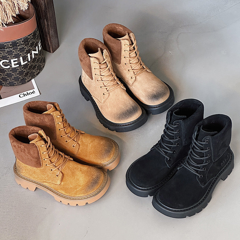 Women's & Men's Wang Vintage Martin Couple Big Chunky Snow Boots