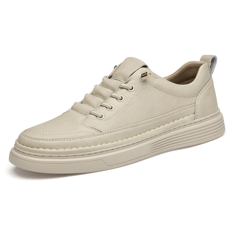 Flat Cowhide Retro Sports Spring Plus Sneakers