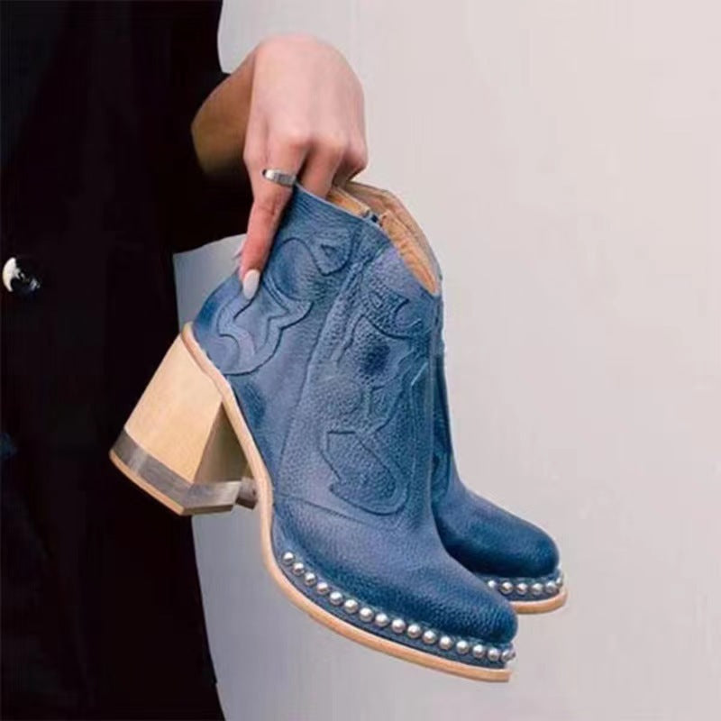 Women's Vintage Crystal Transparent High Fashion Plus Boots