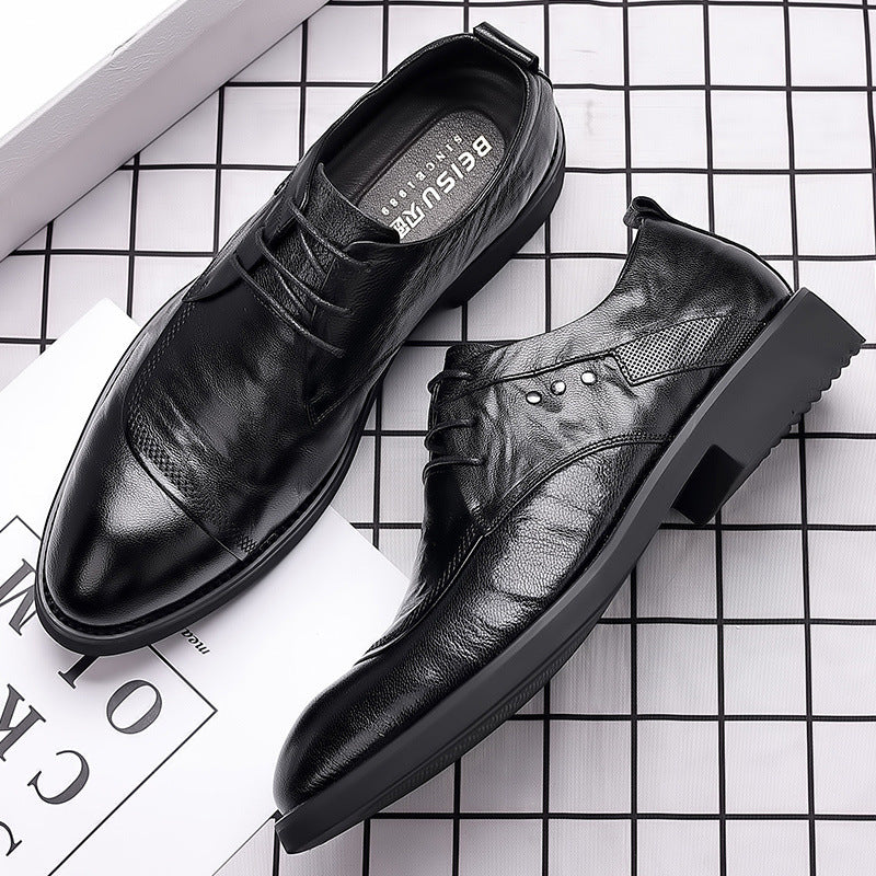 Men's Business Formal Wear Korean British Male Leather Shoes