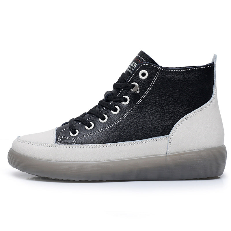Women's Three Sheep Ankle White Martin Mother Beef Tendon Soft Casual Shoes
