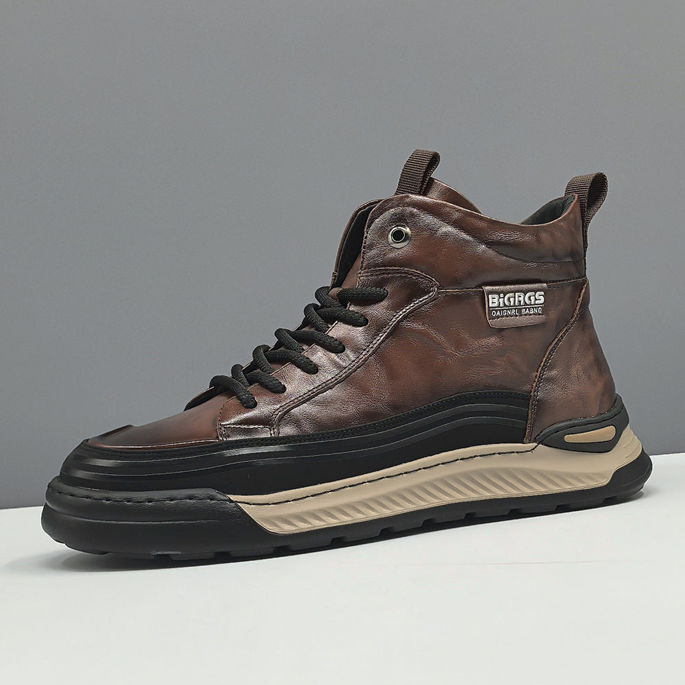 Men's Genuine Board Fashionable Fleece-lined Warm Sneakers