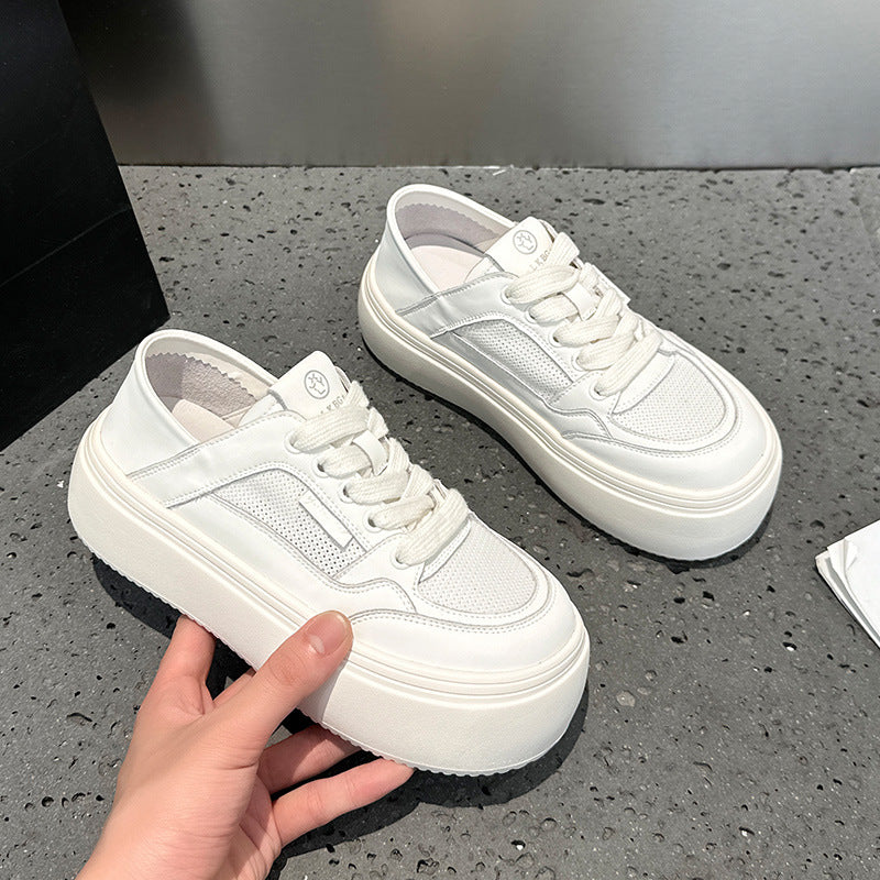 Women's Two-way White Summer Lightweight Comfortable Height Increasing Casual Shoes