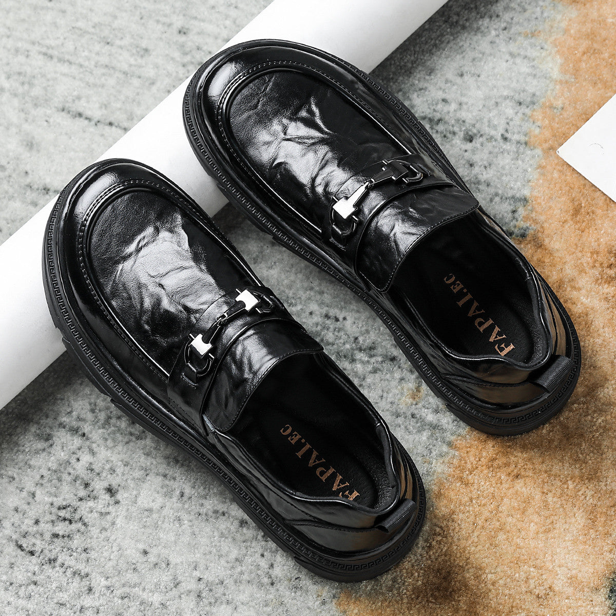 Men's Genuine Slip On First Layer Cowhide Comfortable Men's Shoes