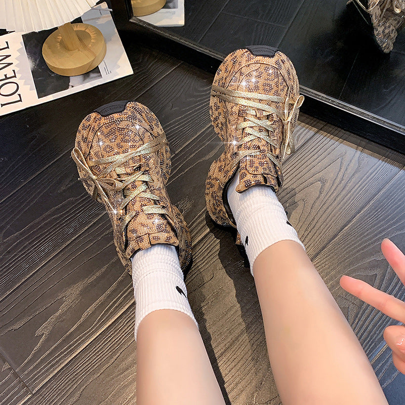 Women's Paris Ninth Generation Rhinestone Dad Sports Casual Shoes