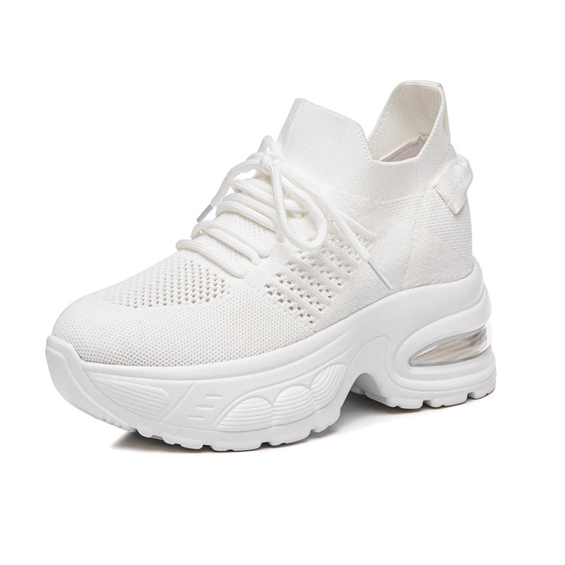 Women's Height Increasing Insole Mesh Breathable Hollowed Leisure Casual Shoes