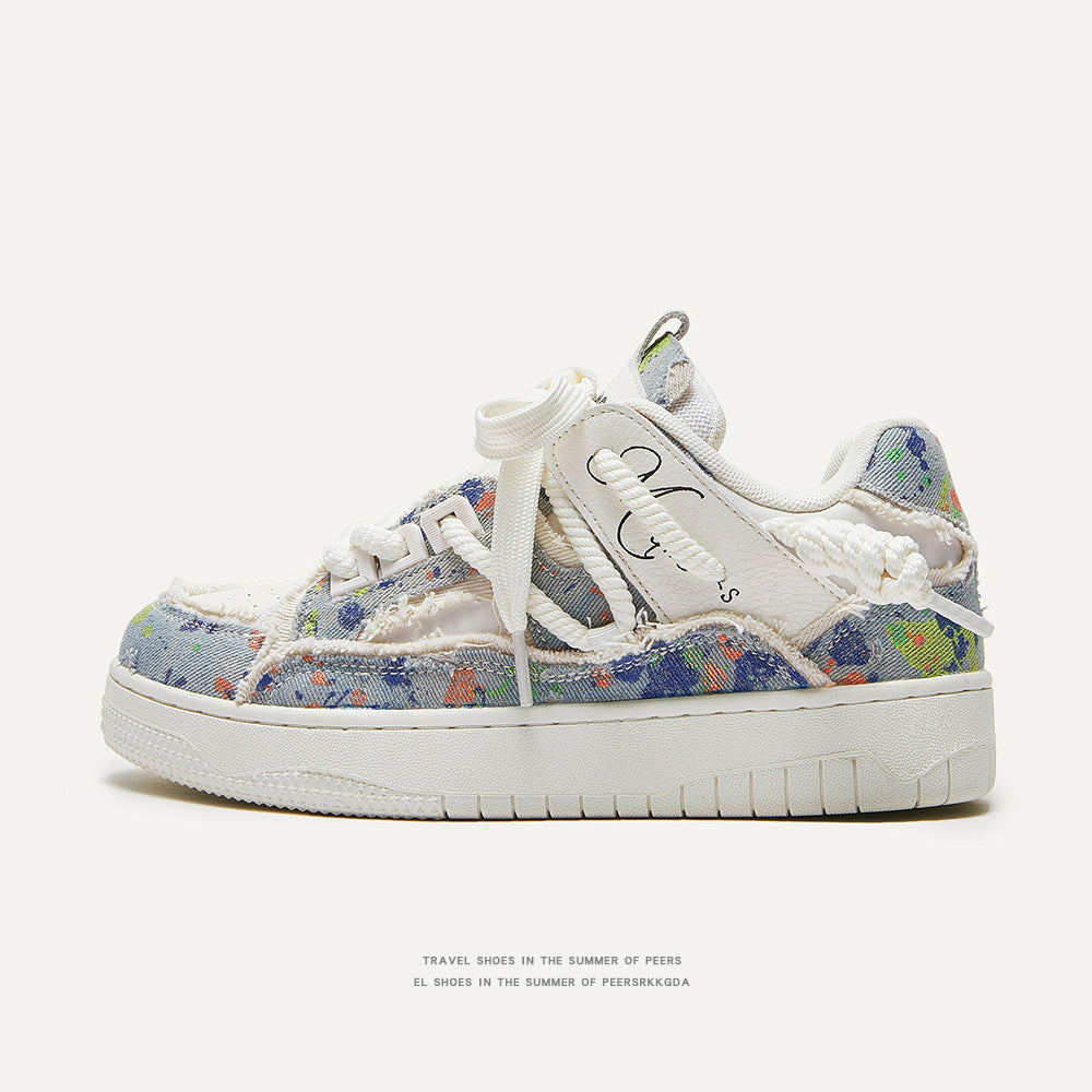 Women's & Men's Destruction Aesthetic Series Bread Trendy Fashion Sneakers