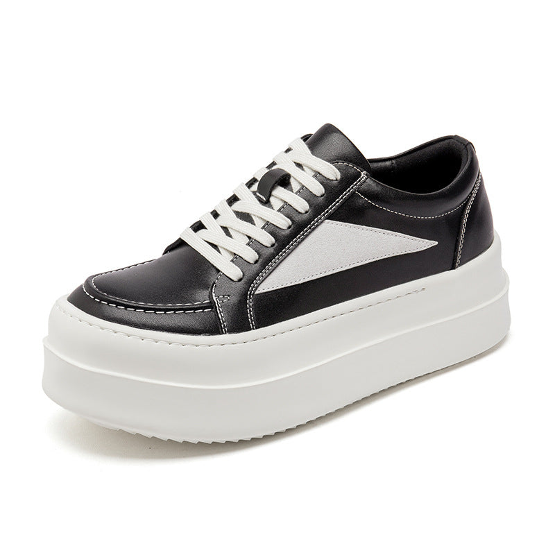 Male Black White Simple Fashion Versatile High-grade Men's Board Shoes