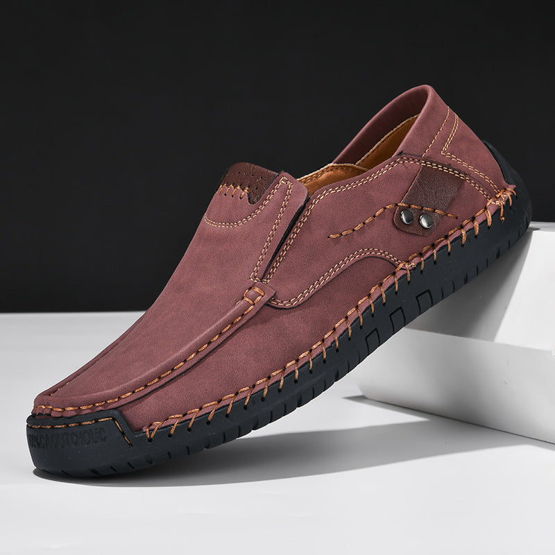 Men's Stitching Outdoor Slip-on Low Top Plus Casual Shoes