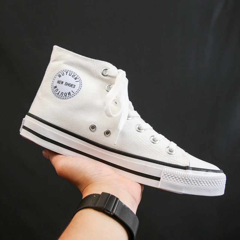Men's Classic Versatile Preppy Style Lovers Rubber Canvas Shoes