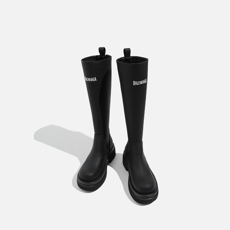 Women's British Style Platform Increased Bootie Middle Boots