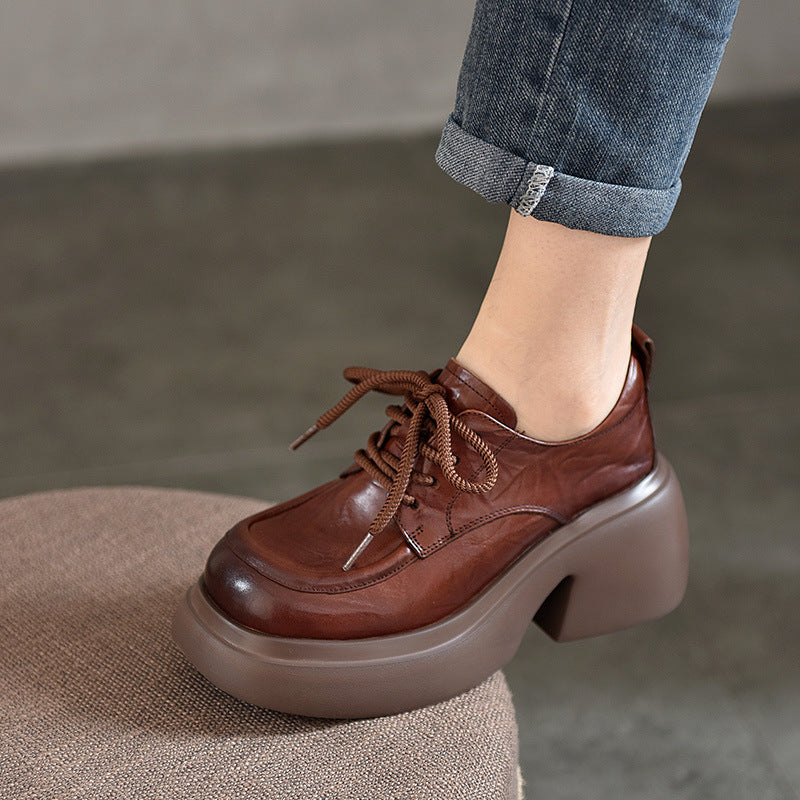 Price Pattern First Layer Cowhide High Casual Shoes