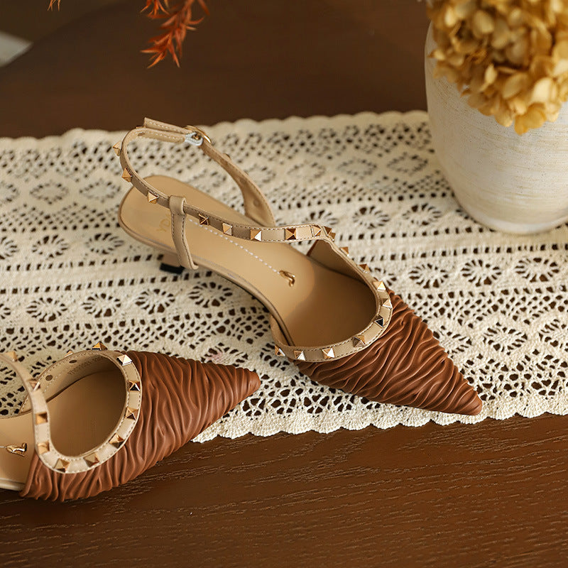 Women's Summer Pointed Toe Stiletto Fashion Temperament Heels