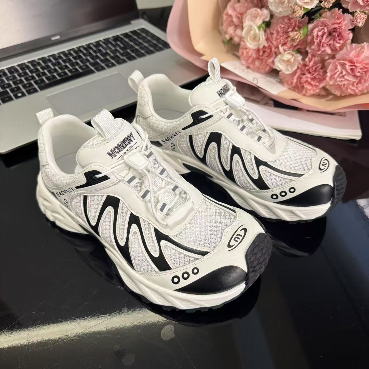 Women's Summer Platform Dad Breathable Single Mesh Trendy Sneakers