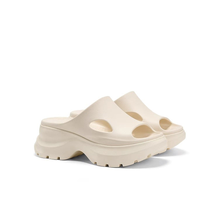Women's Open Toe Half Outdoor Platform Beach Slippers