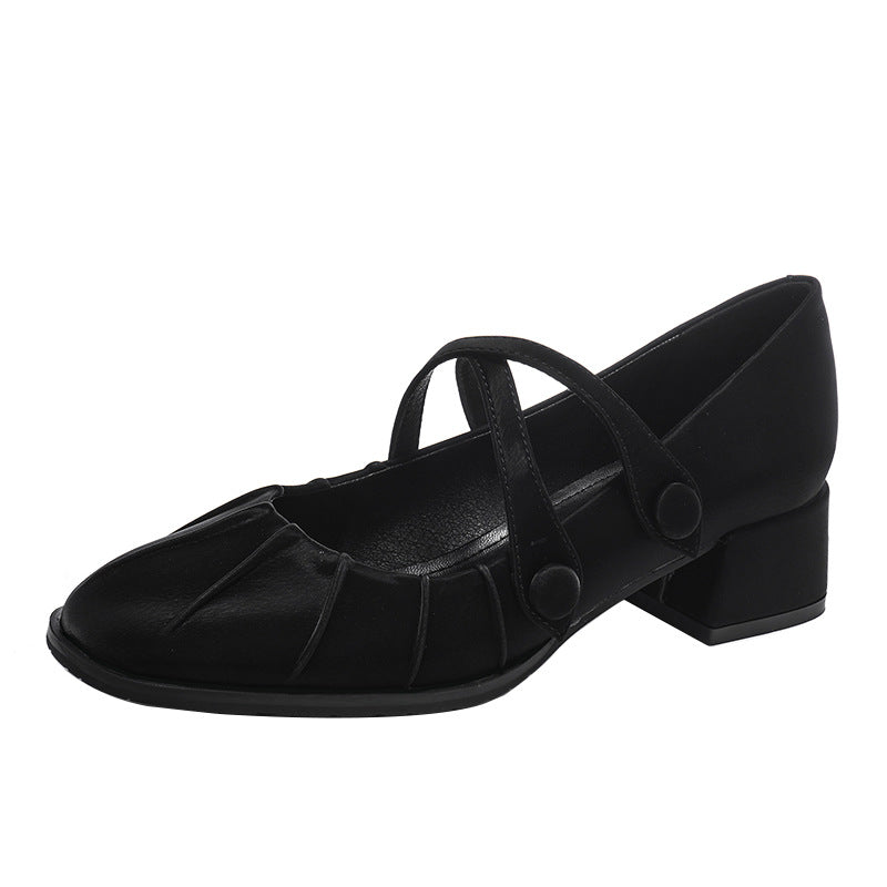 Women's Style Vintage Mary Jane Round Head Women's Shoes