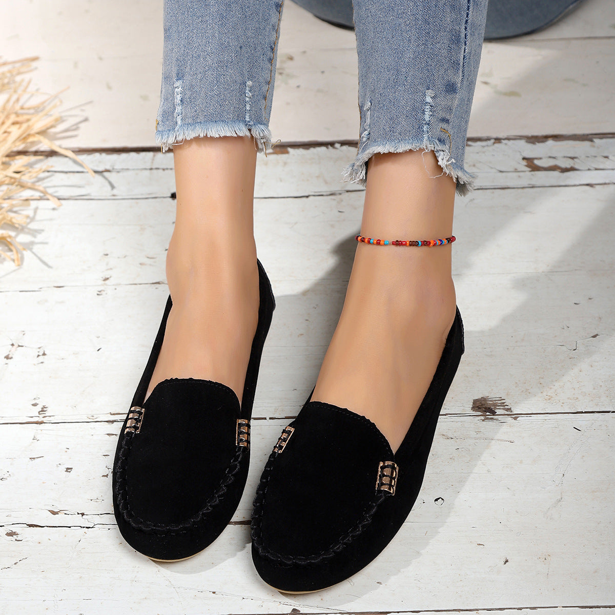 Women's Plus Size Denim Low-cut Slip-on Casual Shoes