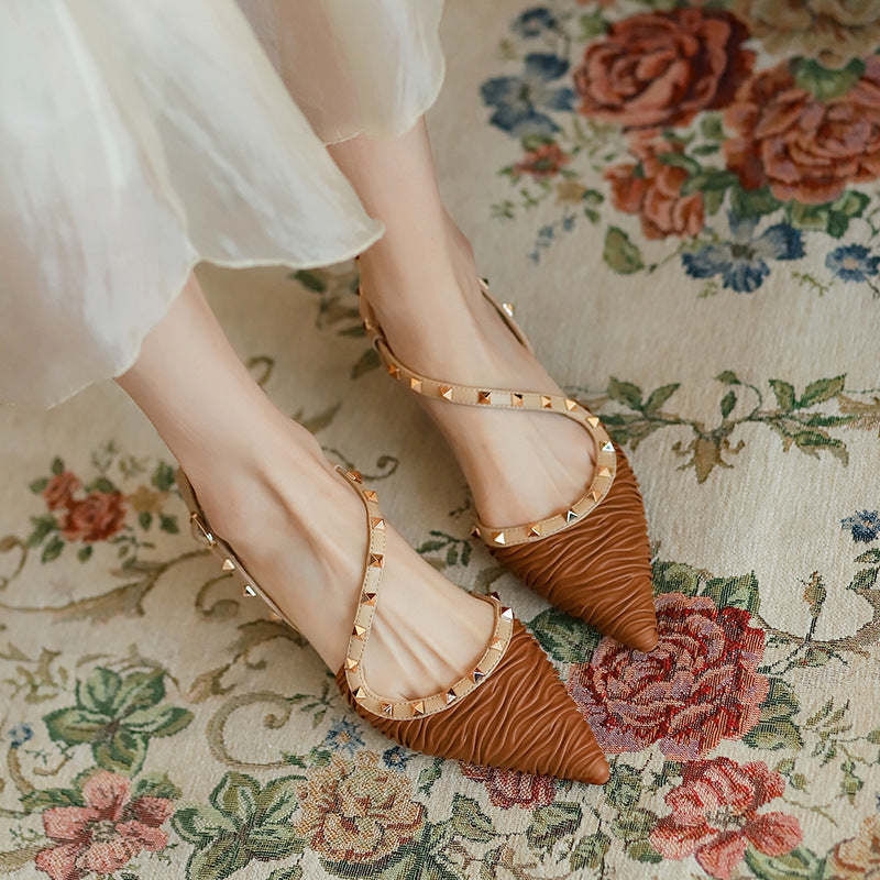 Women's Summer Pointed Toe Stiletto Fashion Temperament Heels