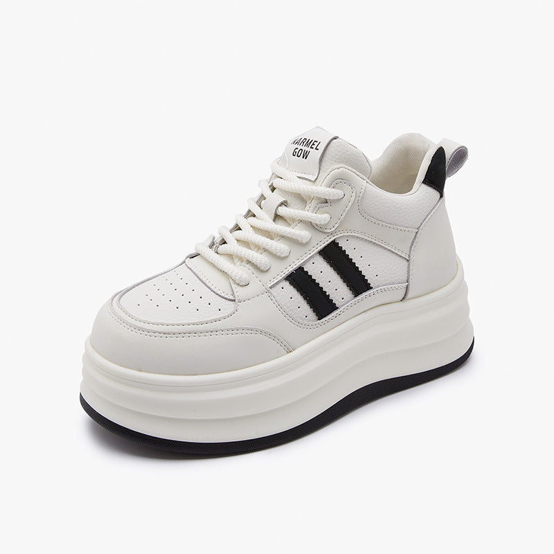Size Platform Height Increasing Sports White Casual Shoes