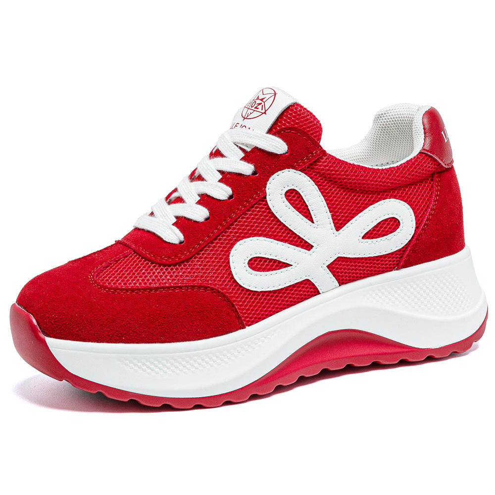 Women's Autumn Genuine Elevator Platform Small Single-layer Casual Shoes