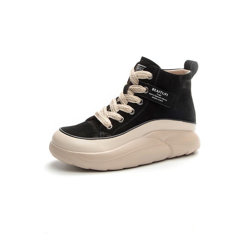 Women's Autumn Single-layer Ankle Top Layer Cowhide Boots