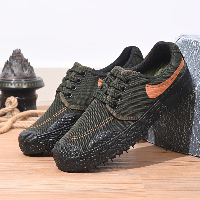 Rubber Vulcanized Sole Liberation Training Military Construction Casual Shoes