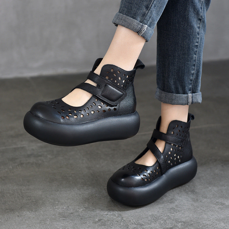 Women's Price Round Head Hole Roman Platform Sandals