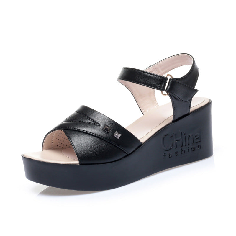 Women's Platform Wedge Flat Soft Bottom Summer Large Sandals