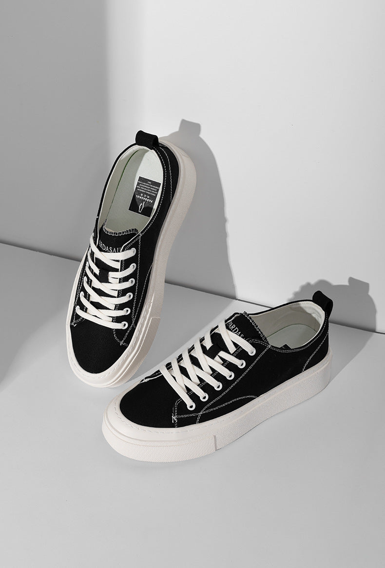 Men's Summer Thick Bottom Hight Increasing Board Trendy Canvas Shoes
