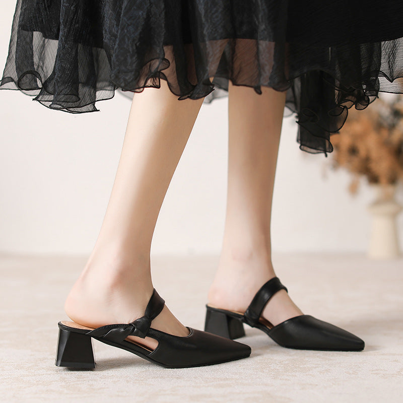 Women's Toe Cap Korean Style Chunky Outdoor Sandals