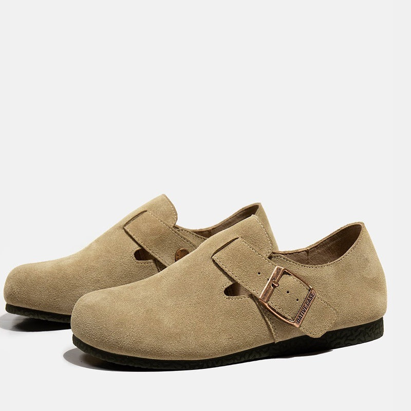 Women's & Men's Genuine Platform Outer Wear Half Slippers