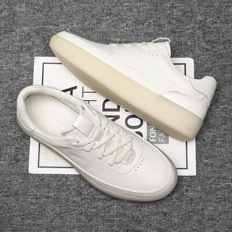 Men's Layer Cowhide Easy Wear Soft Breathable Sports Sneakers