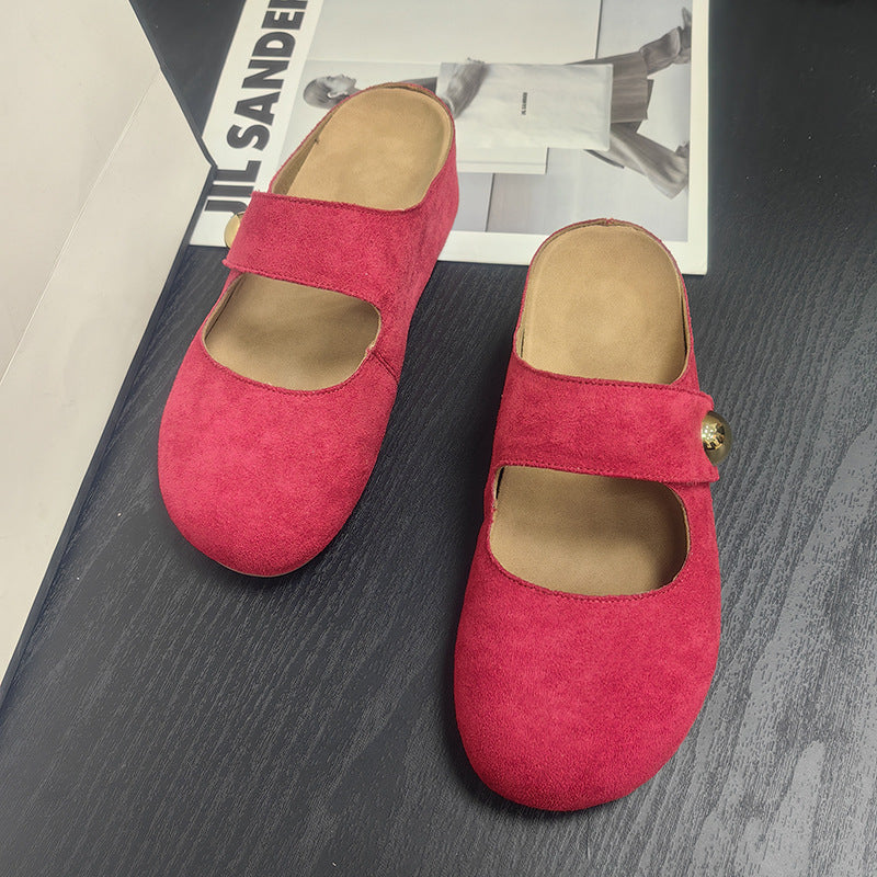 Women's High-rise Thick-soled Half Summer Soft Adorable Slip-on Sandals