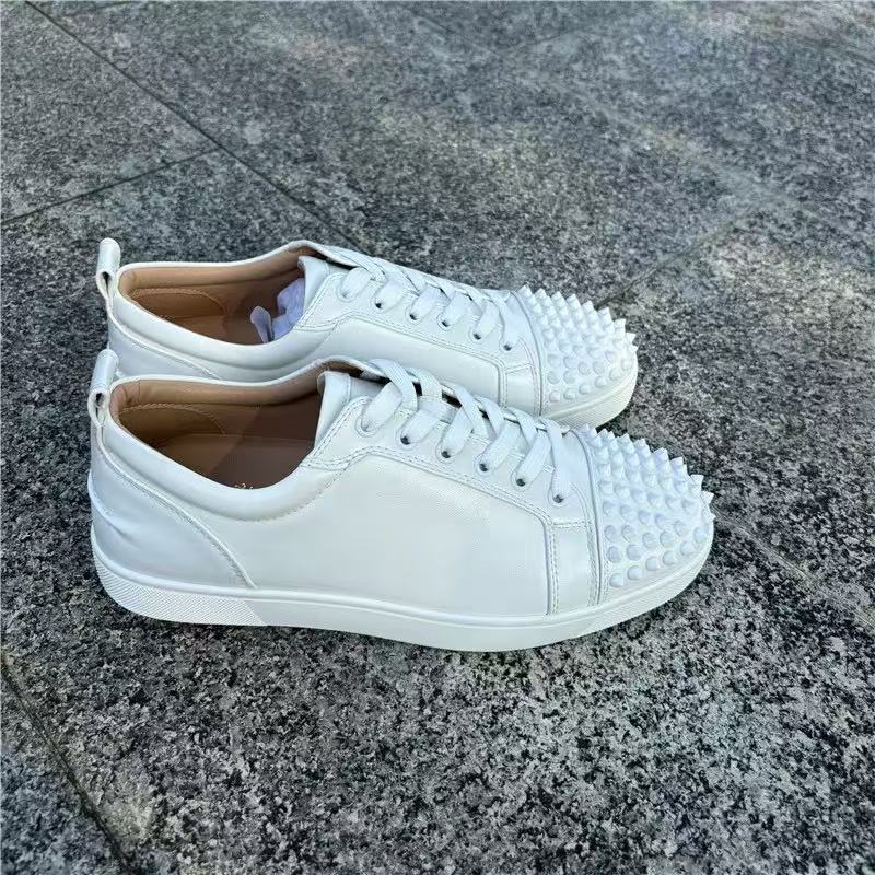 Women's & Men's Red Sole Head Nail Couple Rhinestone Trend Men's Casual Shoes