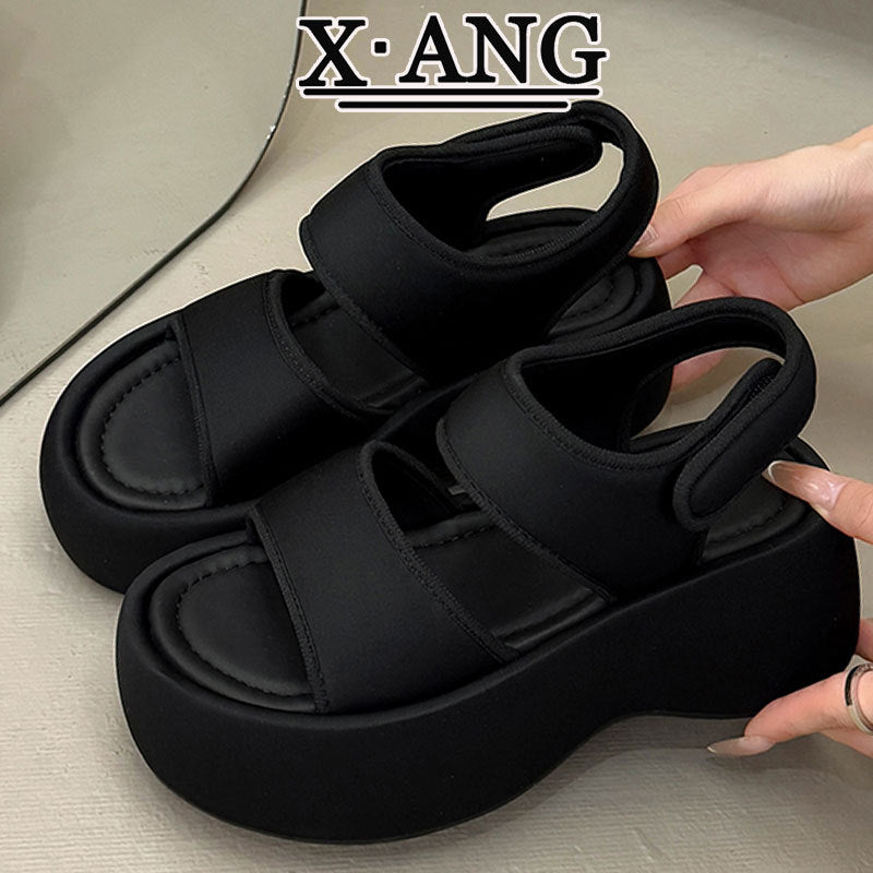 Women's Small Platform Summer Velcro Beach Roman Sandals