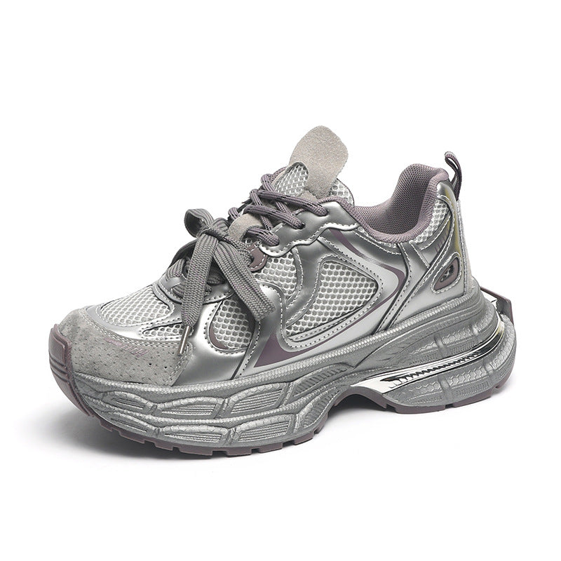 Women's Authentic Clunky Platform Mesh Surface Breathable Sneakers