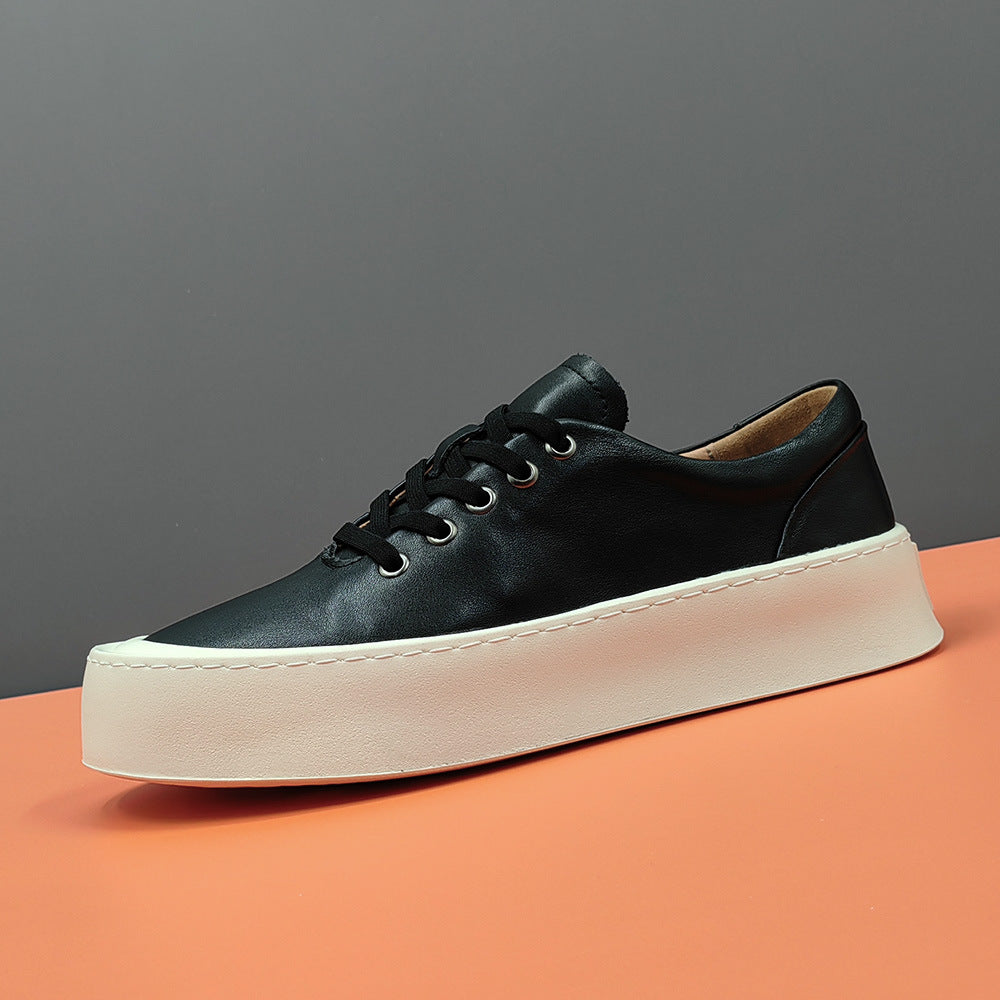 Men's Affordable Luxury Top Layer Cowhide Trendy Sneakers
