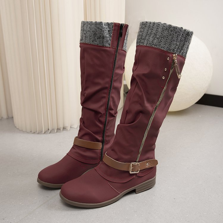 Women's Plus Size Chunky Side Zip High Heels