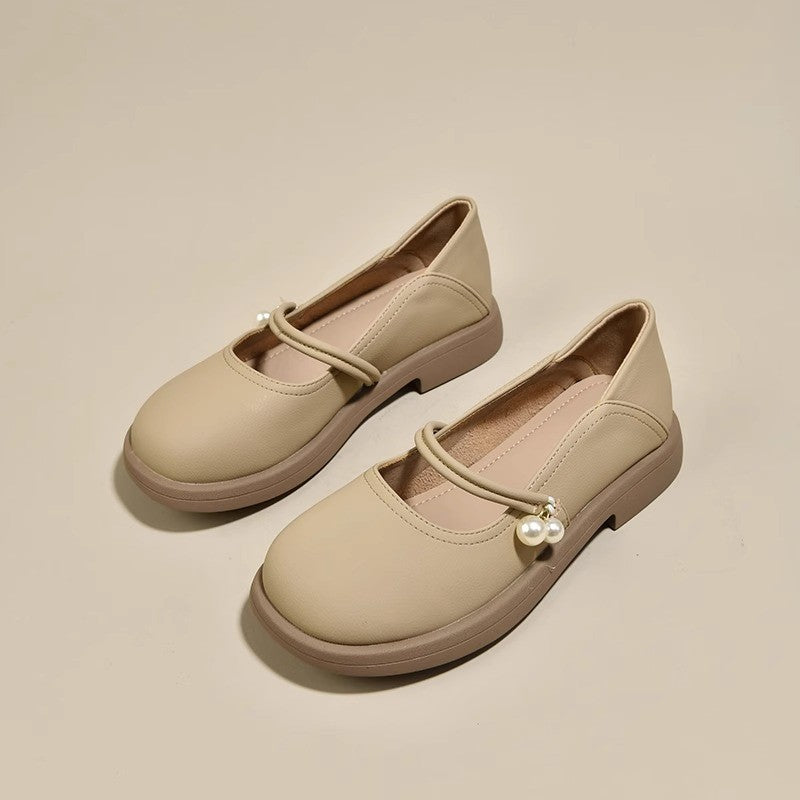 Women's Flat Pumps Spring White With Skirt Casual Shoes